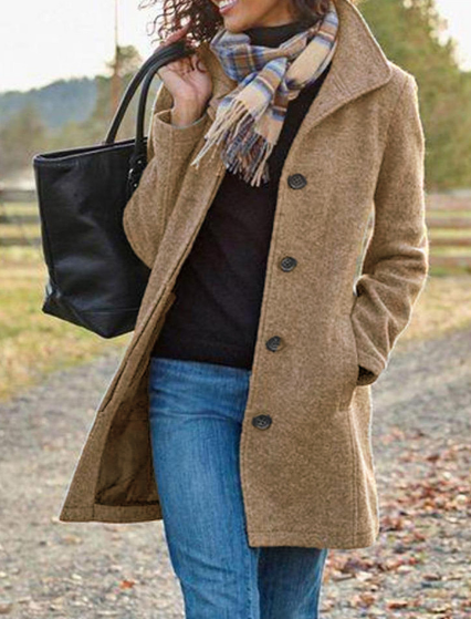 Streetwave Long Coat For Women Effortless Casual Elegance Versatile Outerwear In Soft Pink