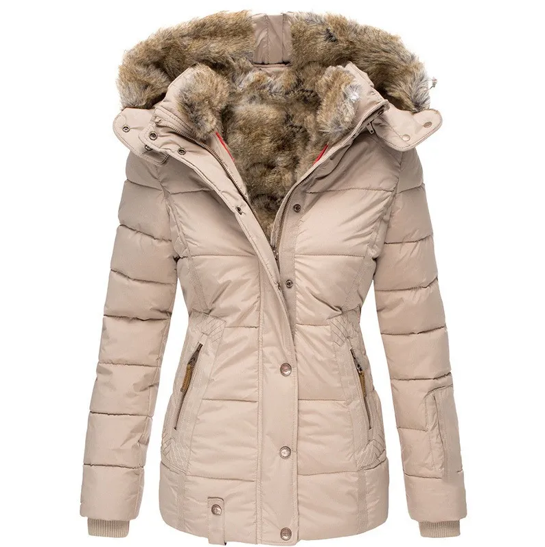 Street-Wave Women's Puffer Coat Warmth And Style Hooded Insulated Winter Jacket