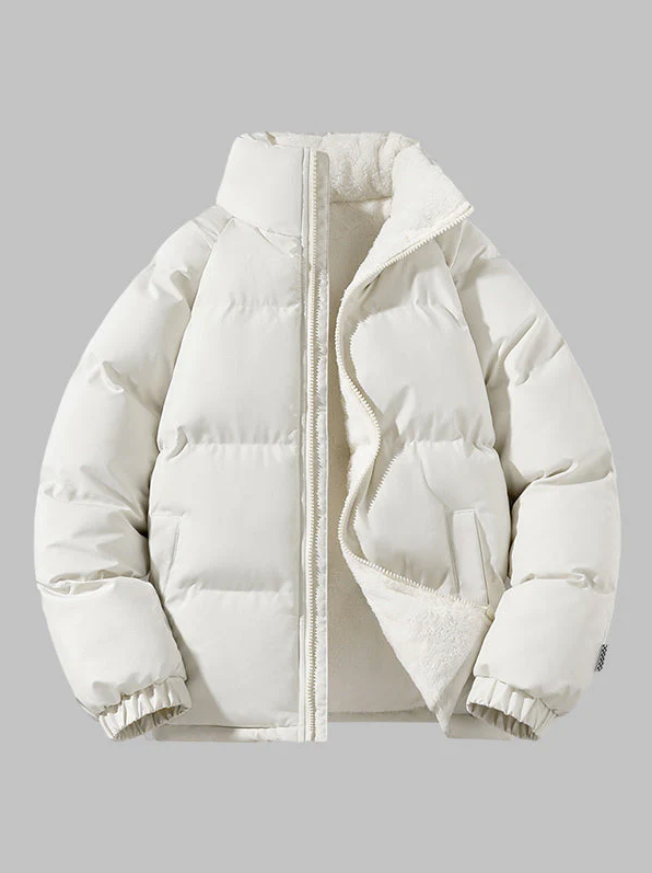 Street Wave Puffer Jacket For Women Warm Cozy Trendy Insulated Outerwear With Soft Inner Lining