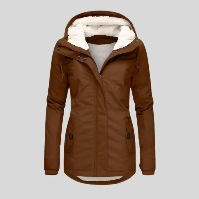 Street-Wave Waterproof Insulated Hooded Women's Jacket for Warmth, Dryness, All-Weather Urban Wear