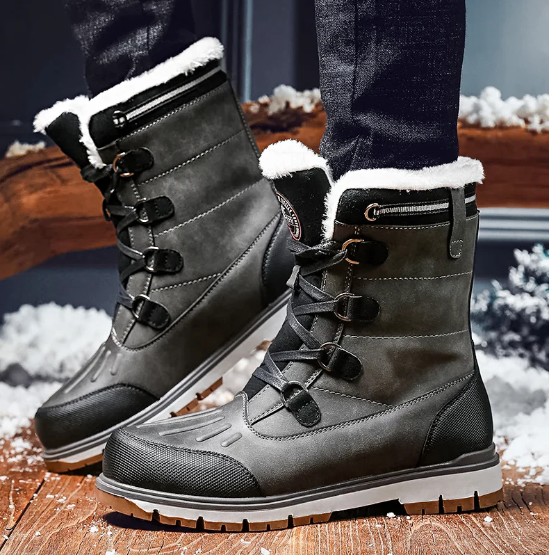 Street-Wave Insulated Winter Boots for Men With Waterproof Shield and Warm Fleece Lining for All Weather