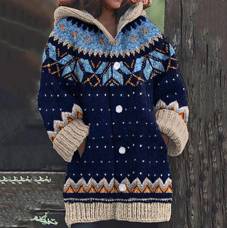 Street-Wave Knitted Cardigan for Women - Cozy Comfort, Stylish Knitwear, Easy Care