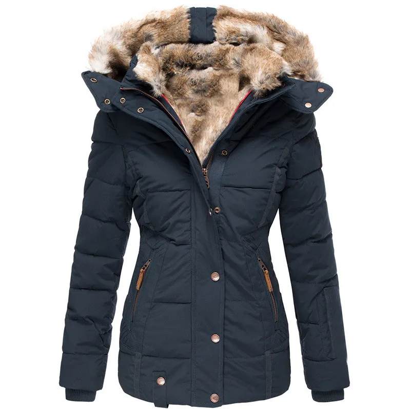 Street-Wave Women's Puffer Coat Warmth And Style Hooded Insulated Winter Jacket