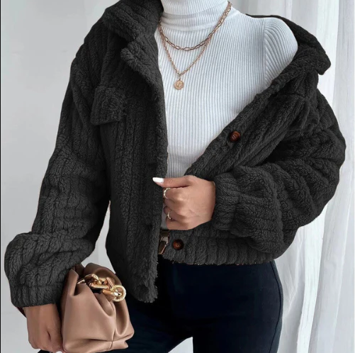 Street-wave Soft Thick Faux Fur Jacket For Cold Days Women Cozy Warmth Urban Streetwear Essential