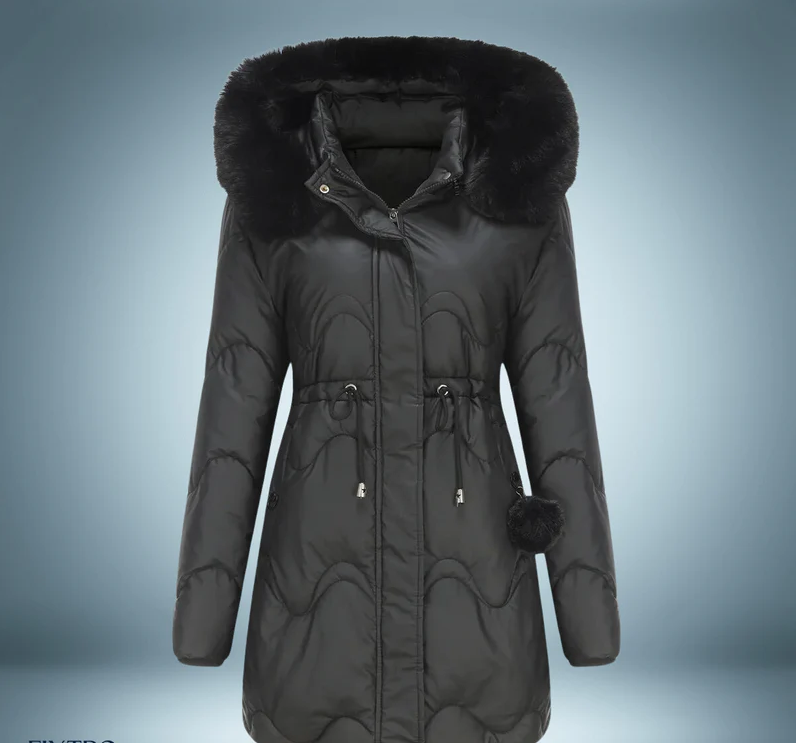 Street-wave Parka With Fur Collar For Women Vibrant Colorful Warmth And Statement Style