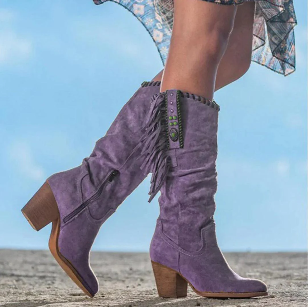 Street-wave Western Fringe Boots For Women Comfort Fit Eco Friendly Cowgirl Style