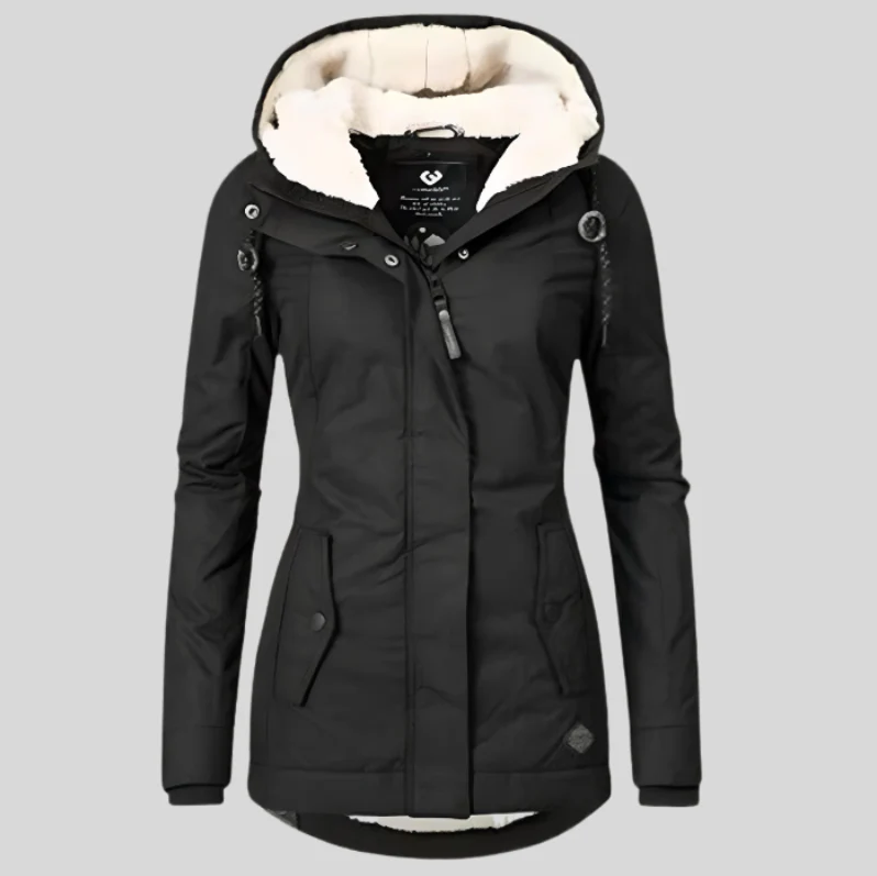 Street-Wave Waterproof Insulated Hooded Women's Jacket for Warmth, Dryness, All-Weather Urban Wear