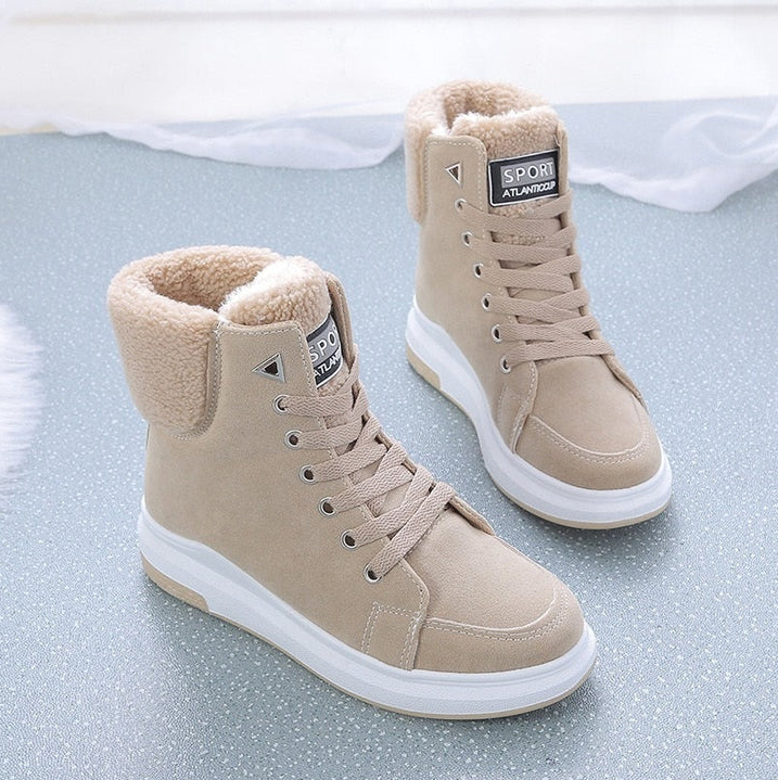 Streetwave Warm Fleece Lined Lace Up Winter Boots For Women Cozy All Day Winter Comfort