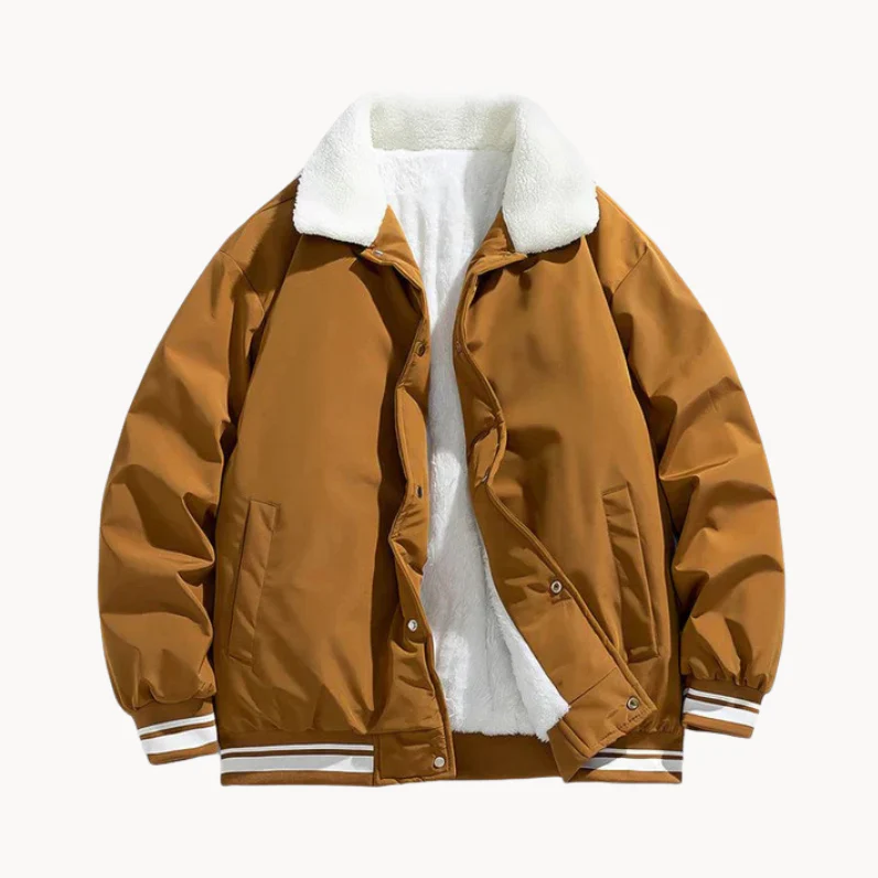 Street Wave Winter Jacket For Men Warm Sherpa Collar Insulated Water Resistant Weatherproof
