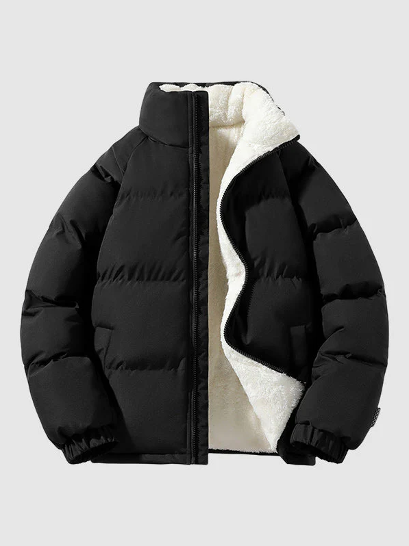 Street Wave Puffer Jacket For Women Warm Cozy Trendy Insulated Outerwear With Soft Inner Lining