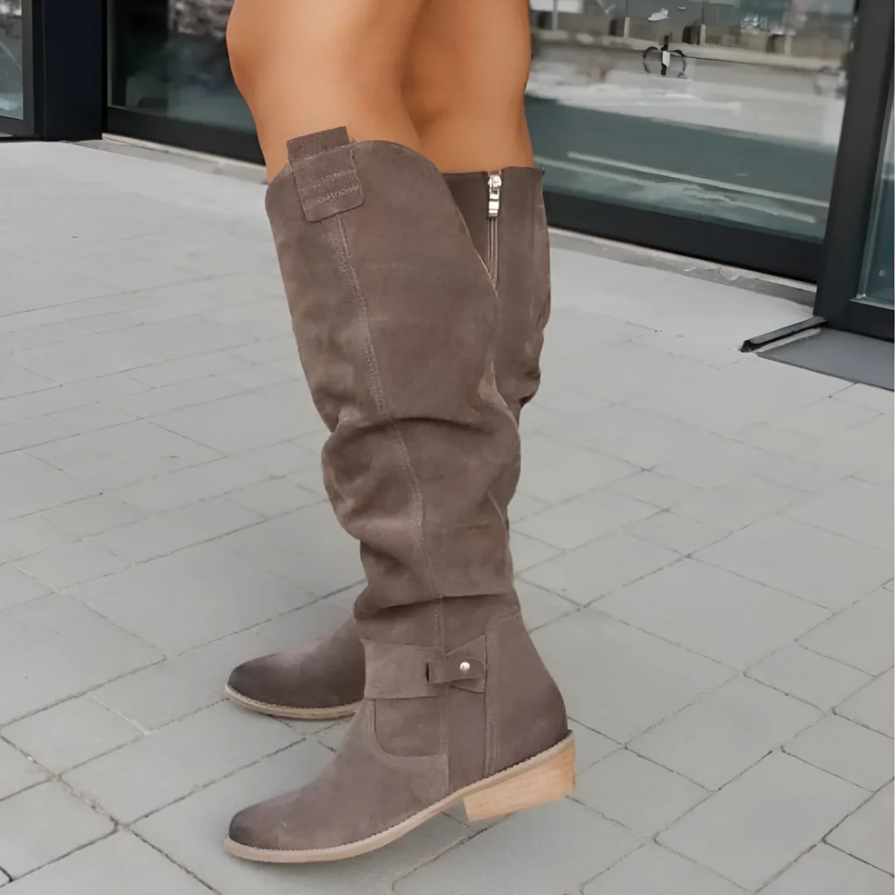 Street Wave Knee High Boots For Women, Elegant Comfort, Eco Friendly, Easy Care Style