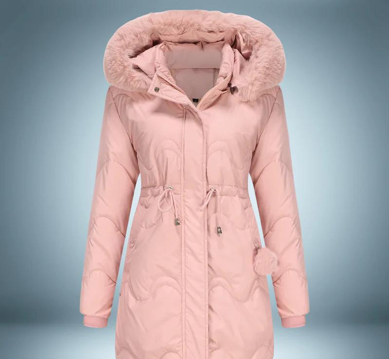 Street-wave Parka With Fur Collar For Women Vibrant Colorful Warmth And Statement Style