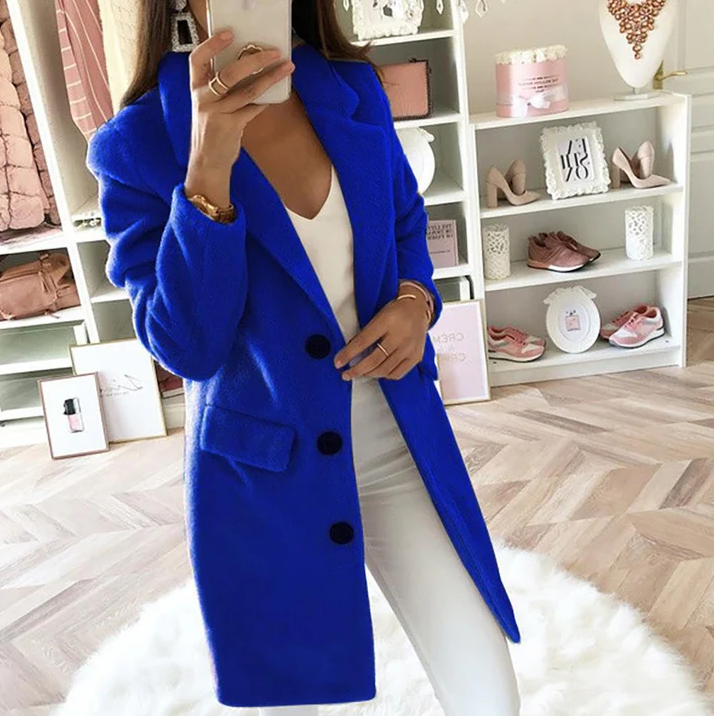 Street-Wave Long Blazer With Tailored Fit And Elegant Modern Cut For Professional Women
