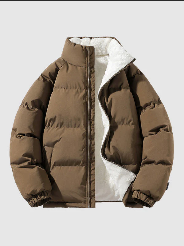 Street Wave Puffer Jacket For Women Warm Cozy Trendy Insulated Outerwear With Soft Inner Lining