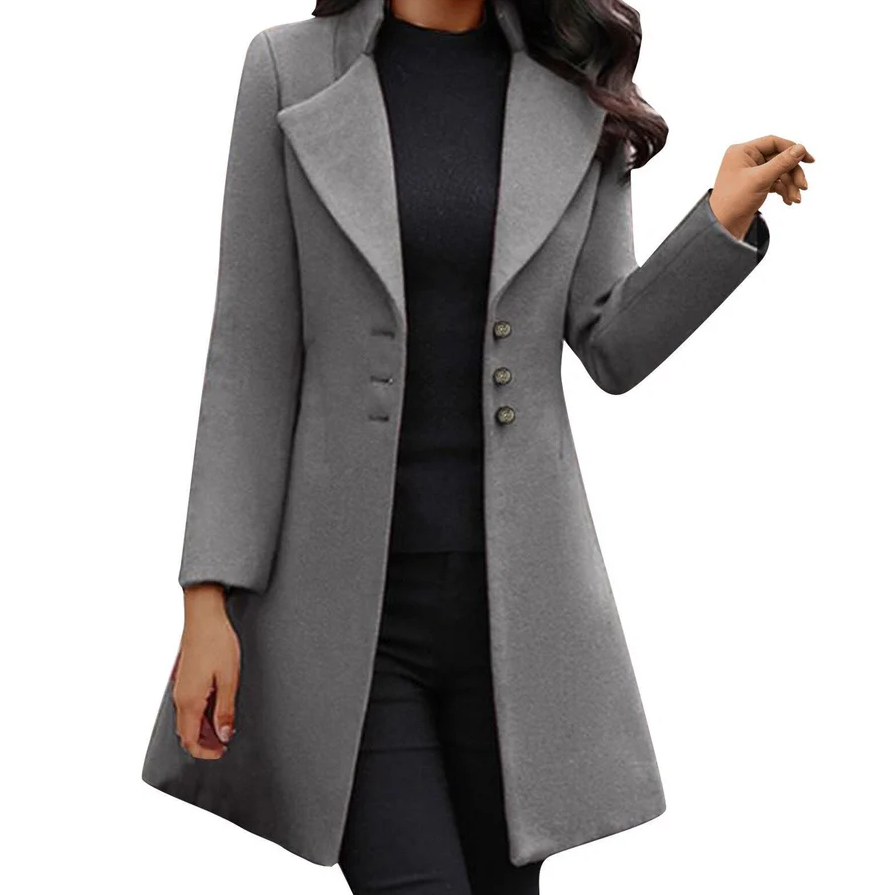 Street-Wave Womens Coat With Buttons Elegant Comfortable Sustainable Fashion For Modern Women