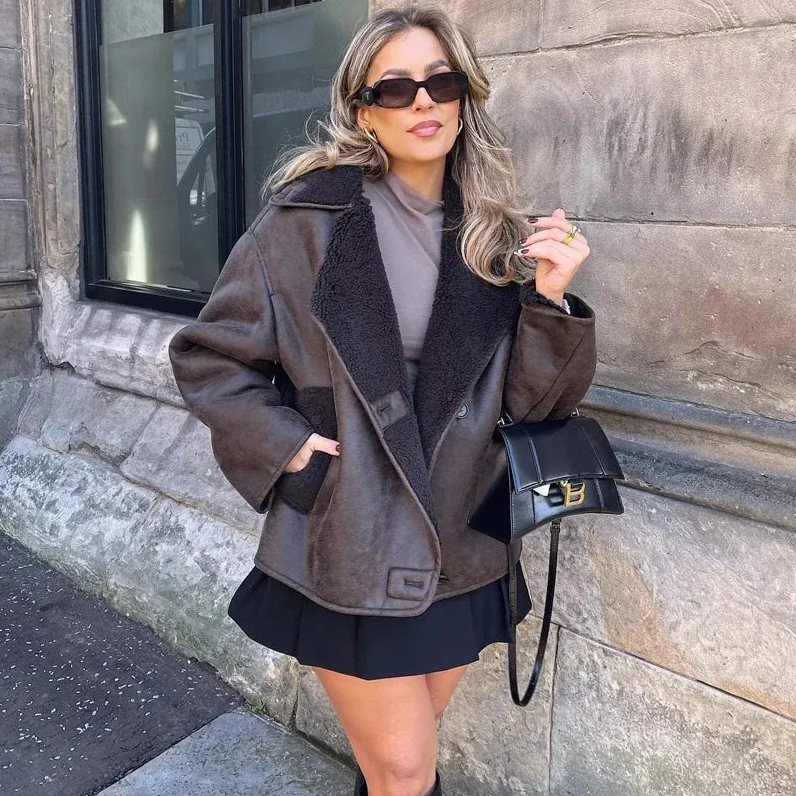 Street Wave Oversized Faux Leather Jacket For Women Durable Comfort And Everyday Style