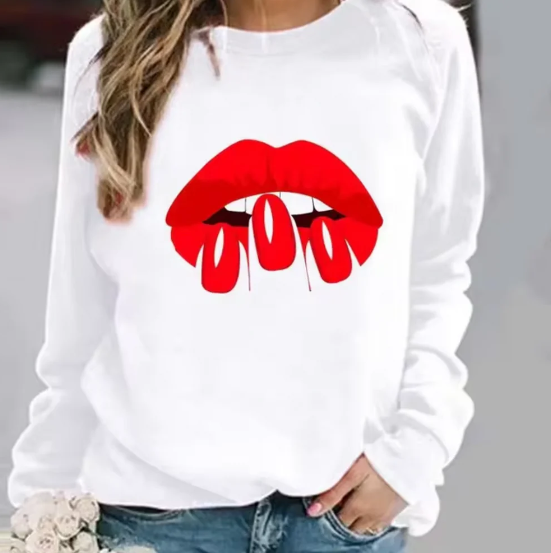Street Wave Leopard Lip Print Cotton Sweatshirt For Trendy Streetwear Lovers Ultra Comfortable All Day Wear