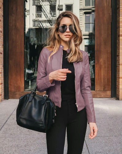 Street-Wave Faux Leather Jacket For Women With Figure Flattering Tailored Fit And Trendy Details