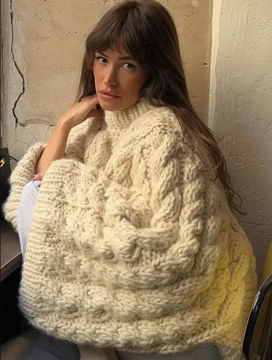 Street-wave Oversized Cozy Cardigan For Women With Chunky Knit Comfort And Soft Warmth