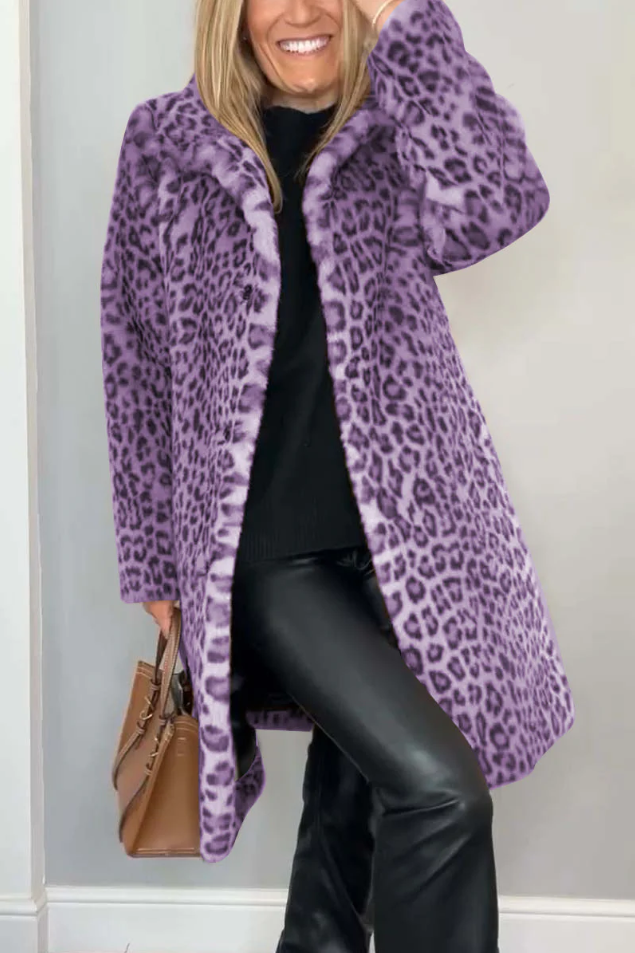 Streetwave Leopard Print Winter Coat For Women Warmth And Timeless Chic Style Luxurious Comfort