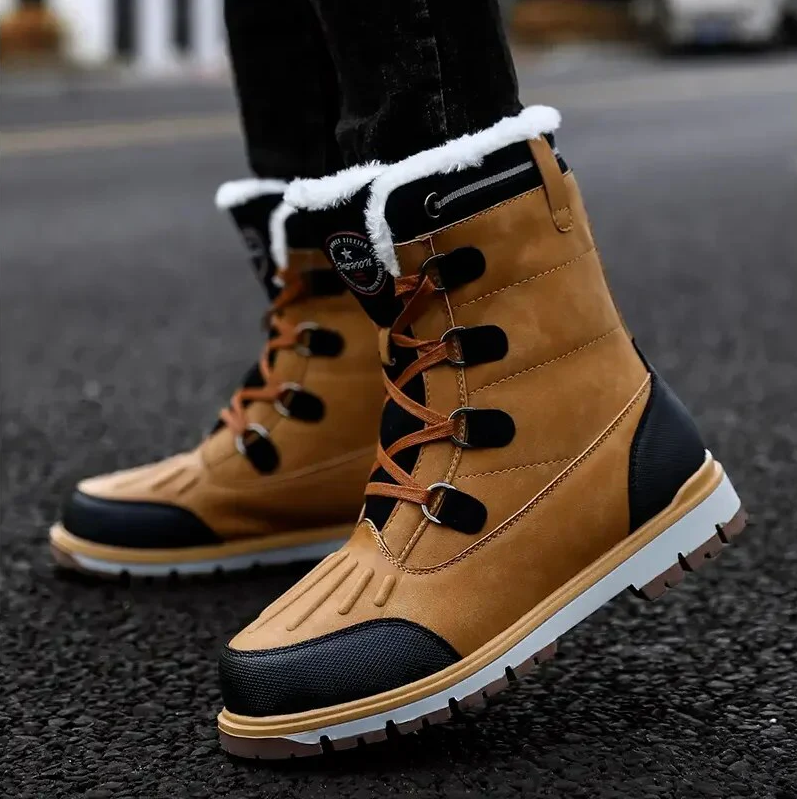 Street-Wave Insulated Winter Boots for Men With Waterproof Shield and Warm Fleece Lining for All Weather