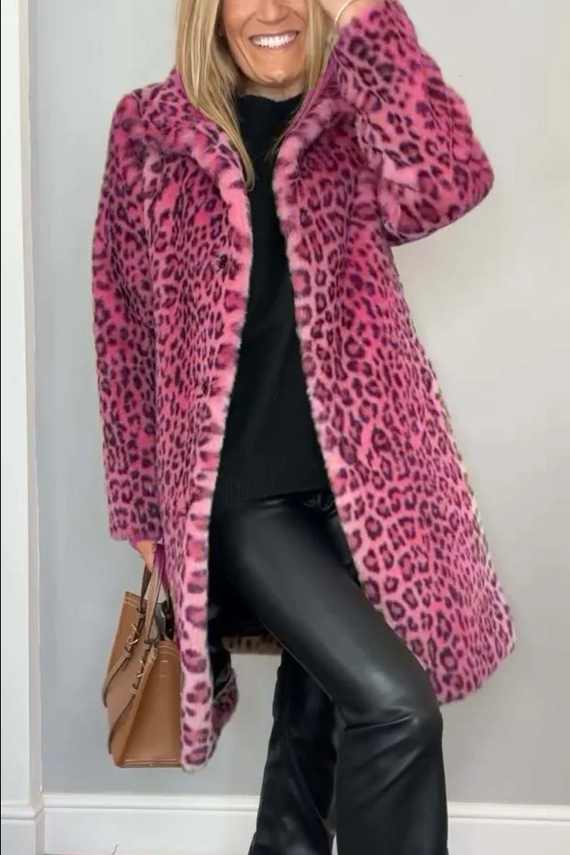 Streetwave Leopard Print Winter Coat For Women Warmth And Timeless Chic Style Luxurious Comfort