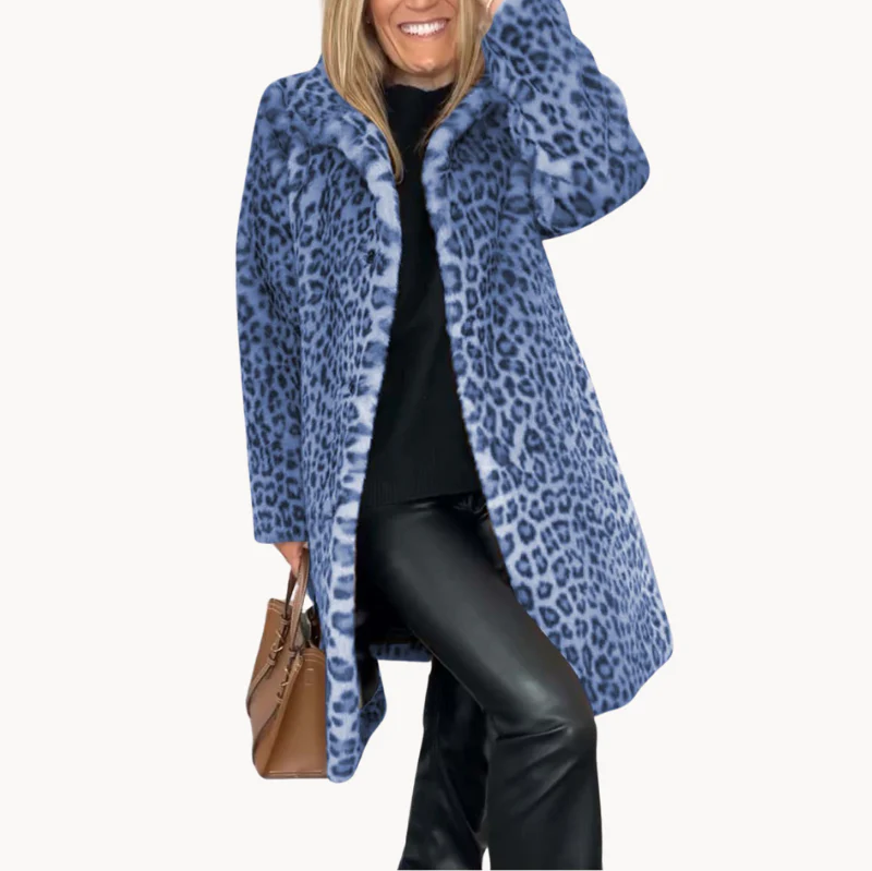 Streetwave Leopard Print Winter Coat For Women Warmth And Timeless Chic Style Luxurious Comfort