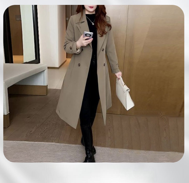 Street-Wave Womens Jacket Warm And Elegant Long Outerwear For Ladies Everyday Style