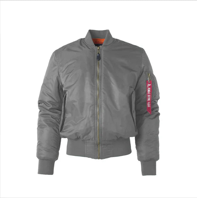 Men's Bomber Jacket Navy Classic Fit Wind-Resistant With Rib-Knit Trim And Utility Pocket