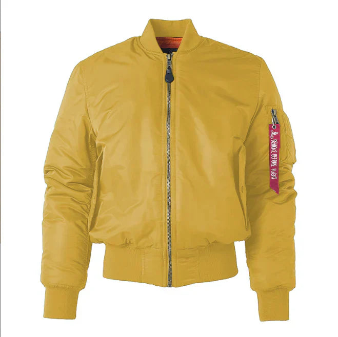 Men's Bomber Jacket Navy Classic Fit Wind-Resistant With Rib-Knit Trim And Utility Pocket