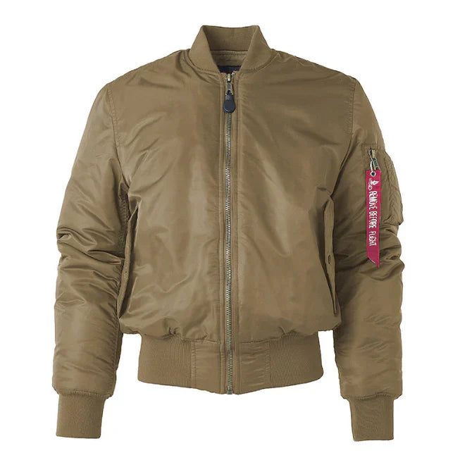 Men's Bomber Jacket Navy Classic Fit Wind-Resistant With Rib-Knit Trim And Utility Pocket