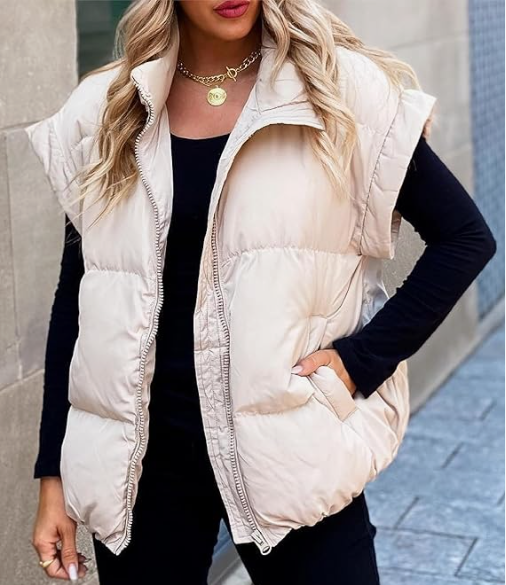 Streetwave Womens Sleeveless Puffer Vest Modern Chic Style Warmth For Transitional Weather