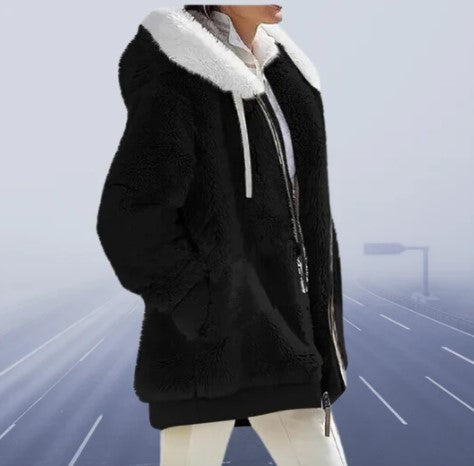 Street-wave Women's Soft Fitted Winter Jacket With Faux Fur Lining For Cozy Warmth And Style