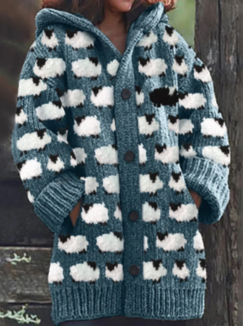 Street Wave Isla Womens Vintage Knit Coat Nostalgic Retro Look With Modern Fit For Winter