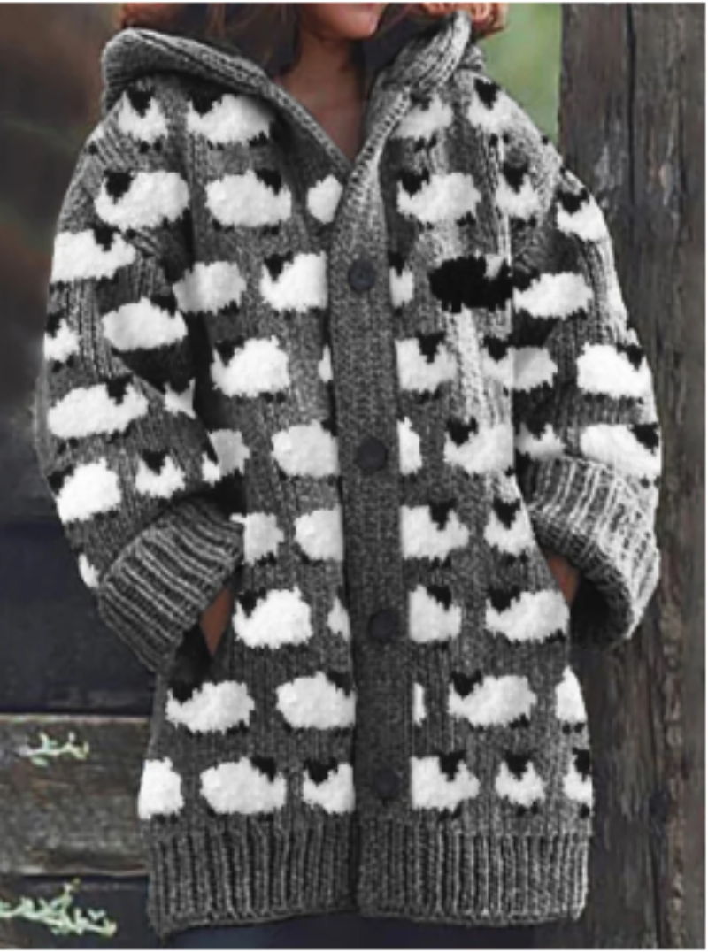 Street Wave Isla Womens Vintage Knit Coat Nostalgic Retro Look With Modern Fit For Winter