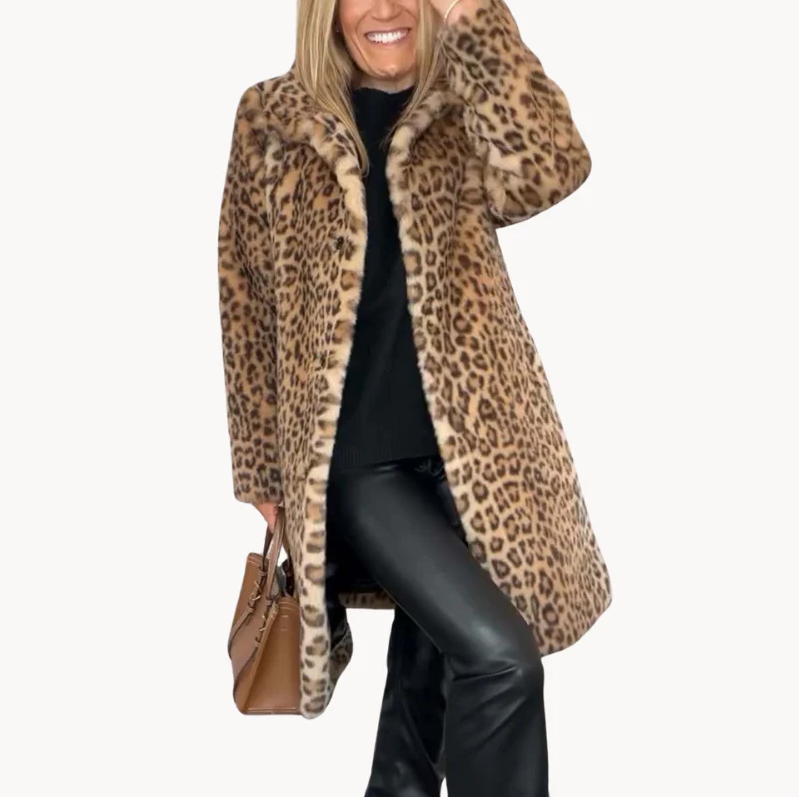 Streetwave Leopard Print Winter Coat For Women Warmth And Timeless Chic Style Luxurious Comfort