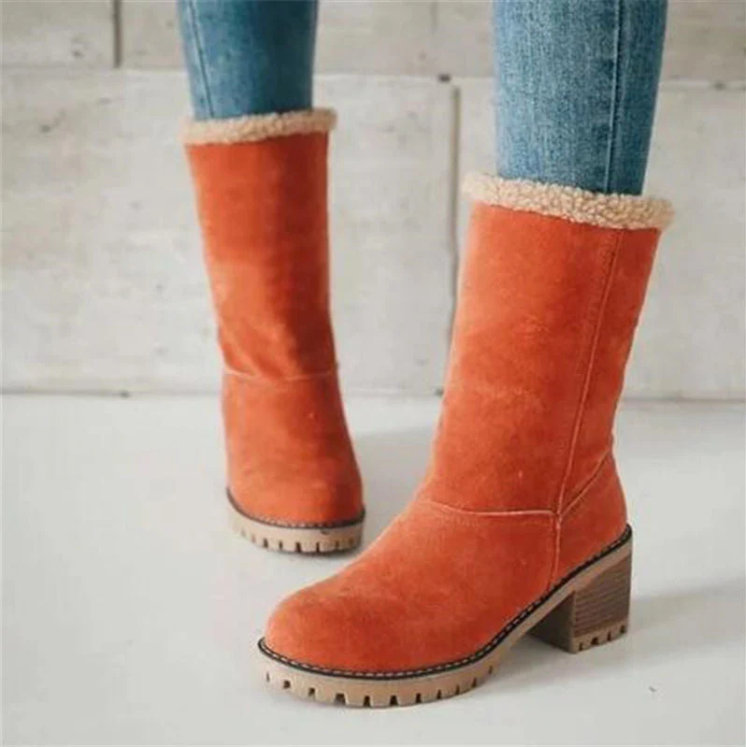 Street Wave Mid Tube Dual Mode Winter Snow Boots For Women Warm Lined All Weather Comfort