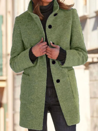 Street-wave Button-Down Coat For Women Elegant Durable Easy-Care Premium Timeless Style