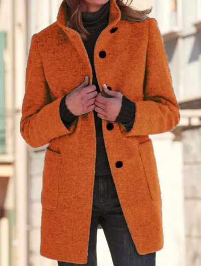 Street-wave Button-Down Coat For Women Elegant Durable Easy-Care Premium Timeless Style