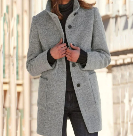 Street-wave Button-Down Coat For Women Elegant Durable Easy-Care Premium Timeless Style