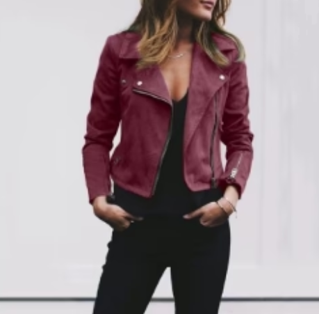 Street-Wave Women's Zip Jacket - Green Suede Look, Durable Comfort, Versatile Everyday Style