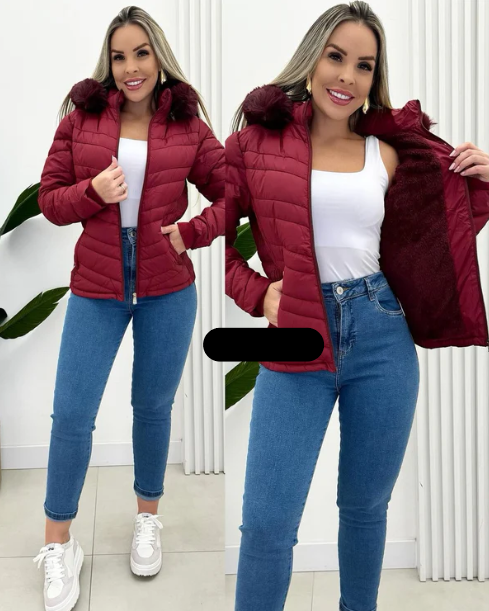 Street Wave Quilted Puffer Jacket With Faux Fur Hood For Women Warm And Stylish For All Winter Wear
