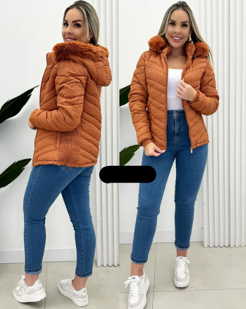 Street Wave Quilted Puffer Jacket With Faux Fur Hood For Women Warm And Stylish For All Winter Wear