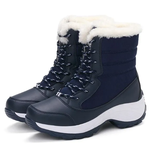 Street-Wave Winter High-Top Fur-Lined Boots For Unisex Outdoor Adventure Warm Non-Slip Traction