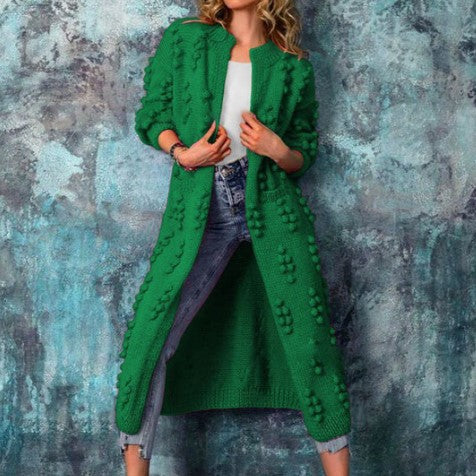 Street-Wave Colorful Knit Cardigan For Women Warm Soft Fabric Layering Essential With Elegant Chic Appeal