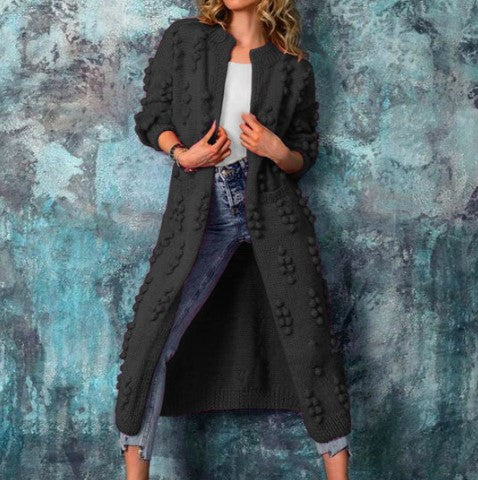 Street-Wave Colorful Knit Cardigan For Women Warm Soft Fabric Layering Essential With Elegant Chic Appeal