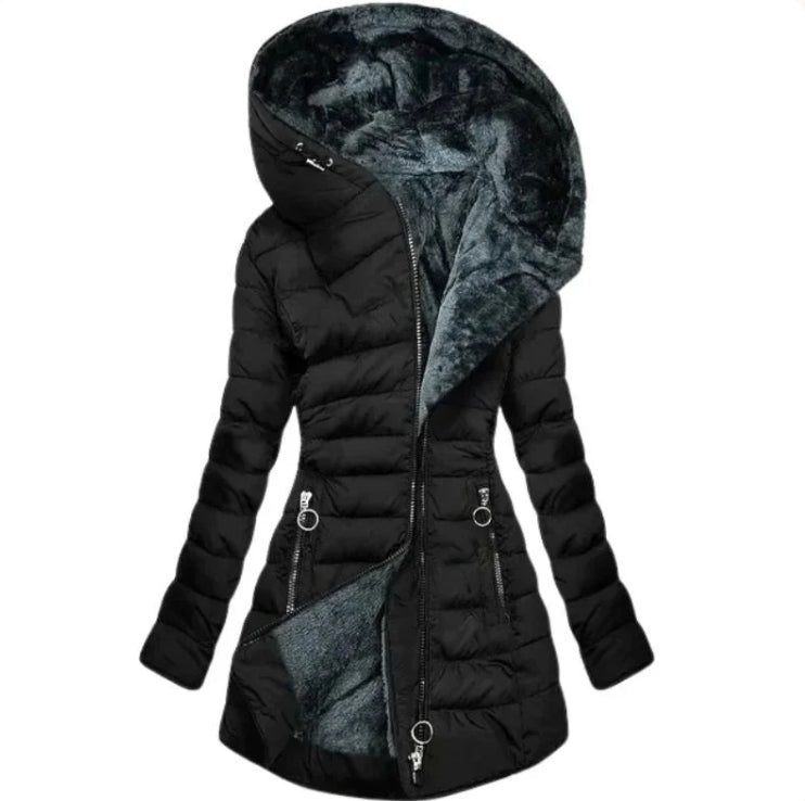 Streetwave Wool Parka Audrey Luxury Plush Exterior Long Silhouette For Women Warmth And Style