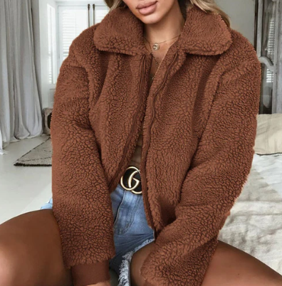 Street Wave Cozy Faux Fur Winter Coat For Women Warmth Plush Comfort Elegant Style For Modern Wardrobe