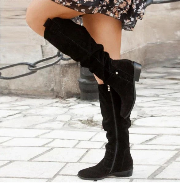 Street Wave Knee High Boots Modern Style With Comfort For Women Versatile Everyday Chic