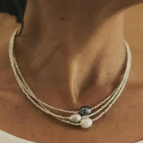 Angela - Pearl Choker Necklace - Street-Wave